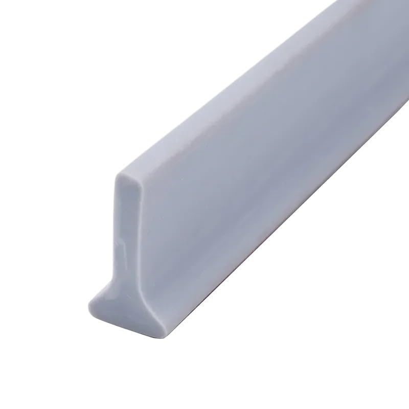 YYLUOYANG Copete Encimera Cocina Tira de Silicona autoadhesiva for Detener el Agua, Flexible, for Separar Zonas secas y húmedas, Barrera for Suelos húmedos. Barrera Agua Ducha(Gray,300CM)