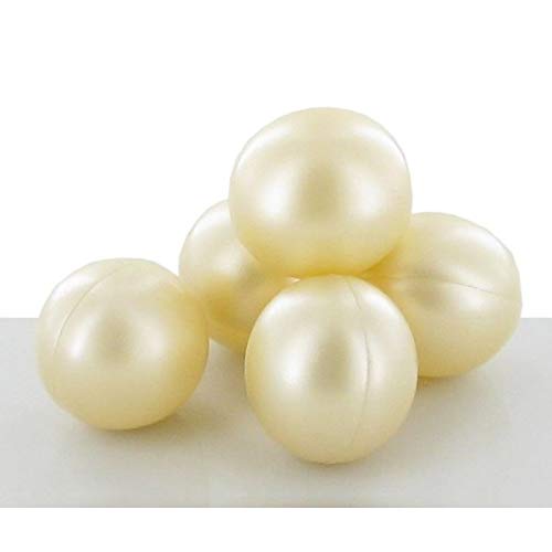 Générique - Lot de 12 Perles de bain rondes nacrées - Fabrication Française - Sans Paraben - Noix de coco