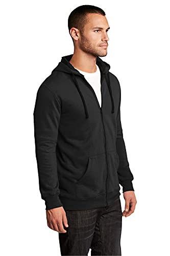 District Men's Young The Concert Fleece Full Zip Hoodie 3XL Black4