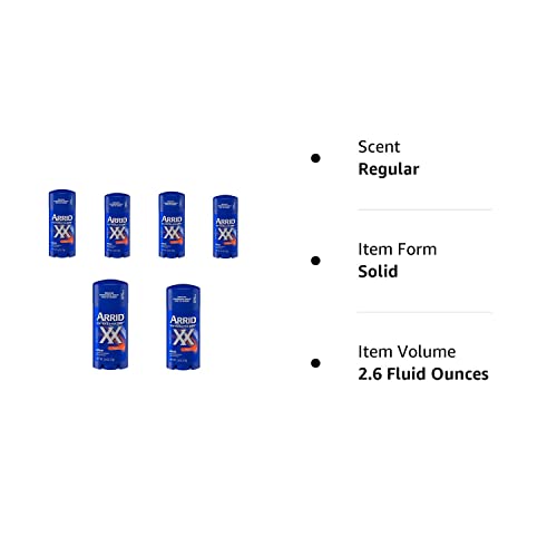 Arrid Xx Regular Scent Extra Extra Dry Solid Anti-Perspirant Deodorant 2.6 Oz (Pack Of 6) #TOP4