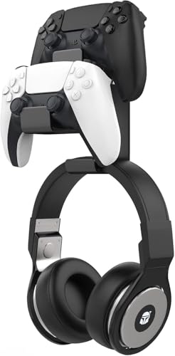 🎧【Compatibilità】: Il nostro supporto, può conservare la maggior parte dei gamepad, come PS3, PS4, PS5, STEAM, Switch/Switch 2. Universale anche per diverse cuffie da gioco, sia estetico che pratico.