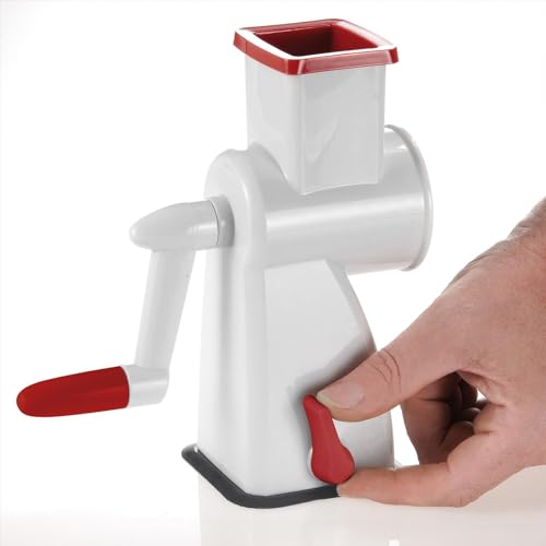 Westmark Macina A Tamburo Per Mandorle Con Ventosa, Altezza: 18,9 Cm, Acciaio Inox/Plastica, Almondo, Bianco/Rosso, 97152260 - 8