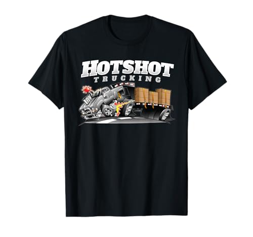 Hotshot Trucking Dually Truck And Trailer Dual Wheel Hauling T-Shirt