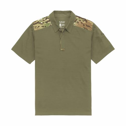 VIKTOS Men's Range Trainer Coolmax Durable Lightweight Breathable Snap Collar Short Sleeve Hunting Shooting Stretch Polo Top