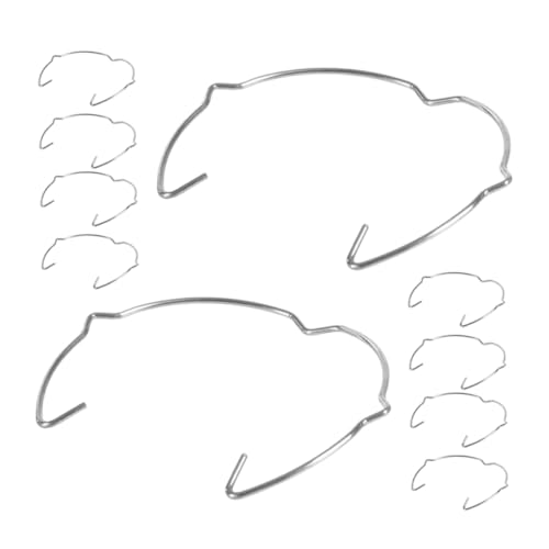 OUNONA 10pcs MR16 Downlight Retaining Spring Clips Metal Lamp Holder Double Ear Bulb Fixing Buckle for Spotlight and Halogen Bulbs, Manganese Steel Lamp Accessories for Ceiling Lights