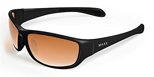 Maxx Major Black Frame Amber HD Lens Sunglasses