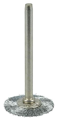 Weiler 26003 Miniature Wire Wheel, 3/4", 0.05" Steel Fill, 1/8" Stem Pack of 144, Made in The USA