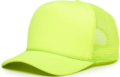 Image of Funky Junque Blank Mesh Foam Lightweight Snapback Trucker Hat | Lightweight Foam Trucker Hat with Breathable Mesh Back, Golf Beach and Street Style, Trendy Trucker Hats for Men
