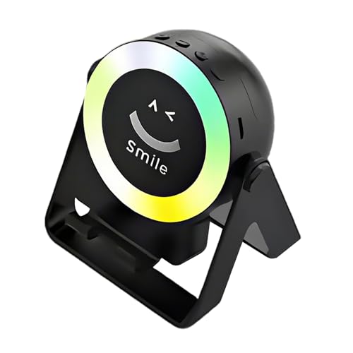 Soporte inalámbrico para teléfono con altavoz de inducción – Altavoz RGB colorido – Reproductor de audio con luz RGB 4 en 1 para el hogar, sala de estar, oficina, restaurante, tienda minorista