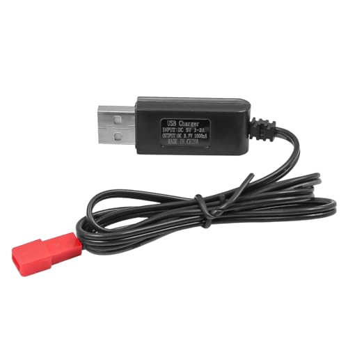 Tiardey 2 Packs 3.7V Li po Battery Charger Cable JST Plug for RC Drone Quadcopter Battery for Syma S39 S32 S032 S032G S029G S027G