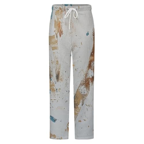 Dog Paw Footprint And BoneMen's Winter Loose-fitting Trousers for Indoor And Outdoor Use4