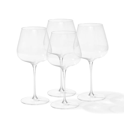 Made In Cookware - Red Wine Glasses - Set of 4 - Dishwasher Safe - Crafted in Germany