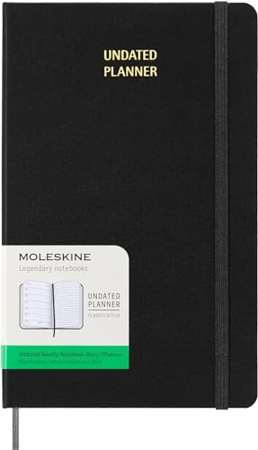 Moleskine Classic Weekly Undated Planner, Hard Cover, Large (5