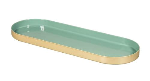 Rayher Metall Deko Tablett, länglich, eukalyptus, 28x10x1,5cm, 2farbig,...