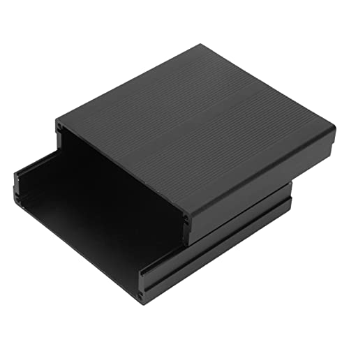 Aluminium Electronic Project Enclosure Heat Dissipation 40x97x100mm Matte Black Pcb Instrument Box