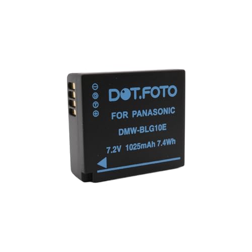 Dot.Foto DMW BLE9, DMW BLE9E, DMW BLG10, DMW BLG10E Premium 7.2v / 1025mAh Batería Recargable para Panasonic DC TZ99, DC TZ90 DMC TZ100 DMC GX7 DMC TZ80 DC LX100 II, DMC GF6 DMC GX80 DC GX9