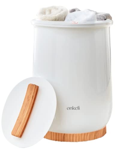 Onkefi Towel Warmer Modern Luxury Hot Towel Warmer for Spa & Bathroom Towels, Pyjamas, Baby Blankets. Standing Warmers & Portable for Bathrooms., White
