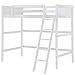 Harper&Bright Designs Solid Wood Loft Bed,Side Angled Ladder (White)