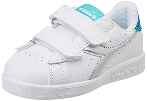 Diadora Game P TD Girl, Sneakers Bambine e Ragazze, Bianco/Turchese (Bianco/Azzurro Turchese), 27 EU