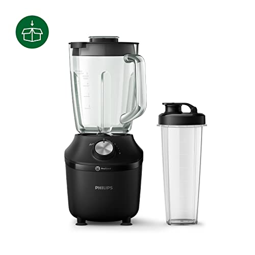 Philips Serie 3000 Frullatore – Bicchiere in Vetro Resistente da 2L, Tecnologia ProBlend, Funzione Pulse, Lame in Acciaio Inox, Sensore MTP, Piedini Antivibrazione, App NutriU Ricette (HR2291/41) - immagine 3
