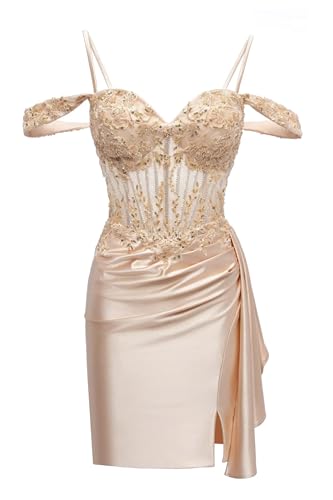 Off Shoulder Homecoming Dresses with Tail for Teens Sequin Cocktail Party Dress Hi0473