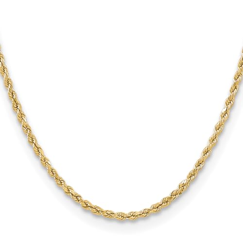 IceCarats 14K Solid Yellow Gold 3mm Rope Chain Twisted Link Necklace3