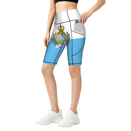 Legging drapeau Saint-Marin femme pour yoga et tenues décontractées sportives