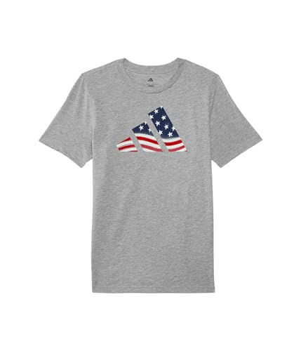 Image of adidas Boys' Stay Dry Climalite Short Sleeve T-Shirt | Short Sleeve T-Shirt, relaxed fit, 3-Stripes design, logo detail
