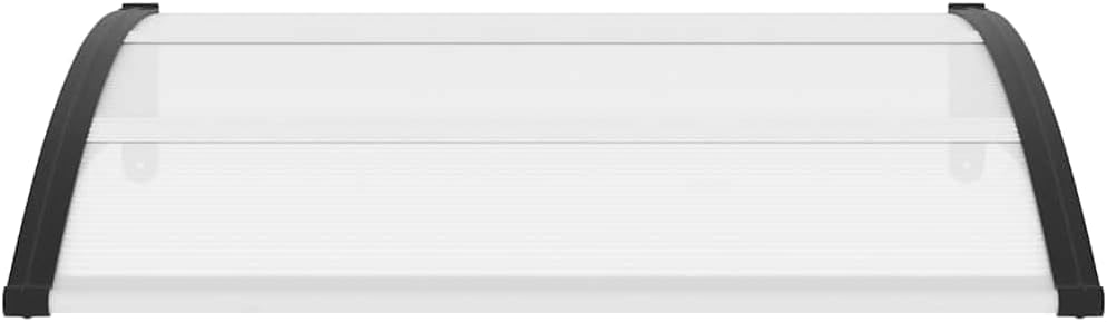 vidaXL Door Canopy Black Brackets and Transparent Sheets