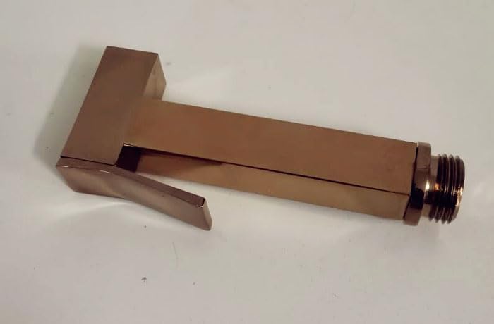 Shiny Rose Gold Brass Shattaf Sprayer Set, High-Pressure Handheld Bidet Kit with Valve & Hose