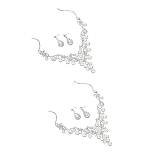 Costumes et Bijoux en Perles Parure Collier Boucles d'oreilles Femmes