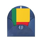 Grußkarte Flagge Benin blanko Innenseite, inklusive Umschlag, 10 x 15 cm, für Jubiläums- & Partyeinladungen