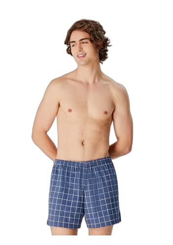 Cueca Samba Canção Masculina Hering Estampada em Malha de Algodão, Azul, Tamanho P