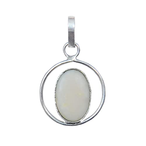 Pendentif opale naturelle de 7 carats en taille small pour un style unisexe intemporel