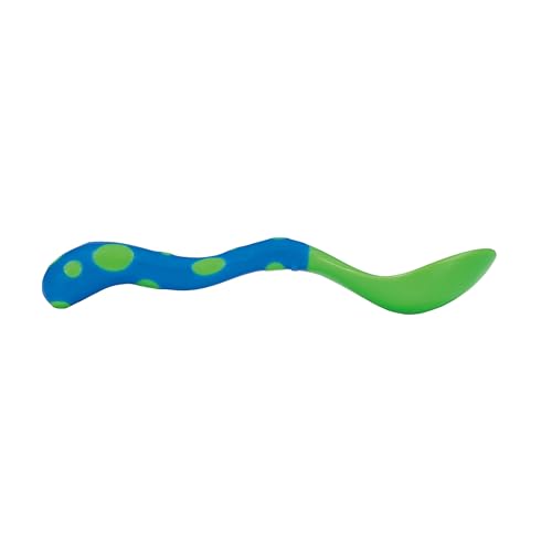 Image of Nuby Toddler Spoons and Forks Set for Self-Feeding - 4 Pack - Toddler Utensils with Easy Grip Handles for Kids - Dishwasher Safe - 12+ Months - Yellow /Orange & Blue /Green