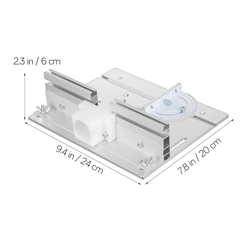 Plaque d'insertion pour défonceuse avec jauge d'angle pour projets de menuiserie - 3