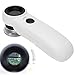 Handheld Magnifying Glass with Light Illuminated Lighted Magnifying Glass for Seniors Reading Inspection Jewelry Exploring