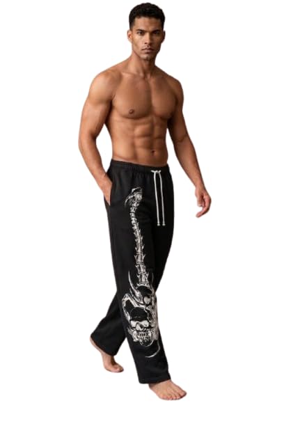 Image of Stylish Baggy Lower for Men | Comfortable Loose Fit Printed Track Pants