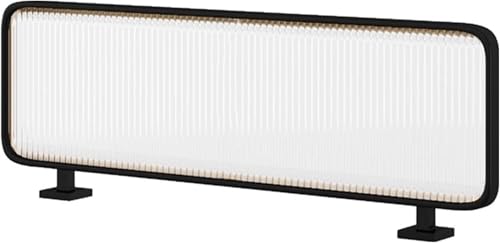 Restaurant Striped Glass Partition with Iron Frame