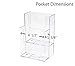 Deflecto 77201 Extra-deep flat back multi-compartment docuholder, 4-1/2w x 3-3/4d x 7h, clear