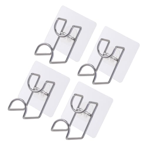 LABRIMP 4 Piezas Adhesivos Inoxidable para Cocina y Soporte para Esponjas y Objetos Pequeños Instalación sin Taladro para Espacio