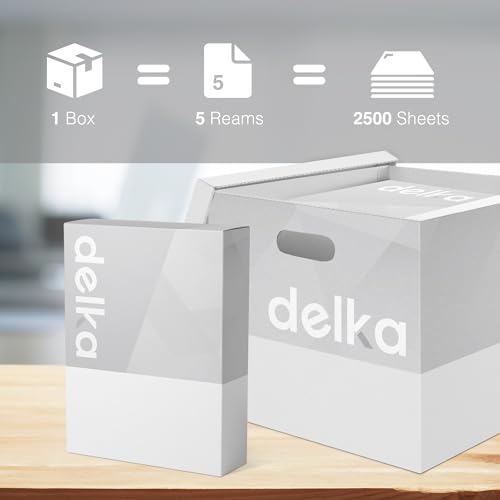 delka Multi-Purpose A4 Printer Paper, 75gsm A4 Paper, 5 Reams, 2500 Count, White (Pack of 5) - Image 4