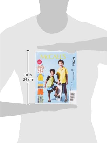Miniatura 4 de McCall's Patrones M6548 Camisa infantilniño, Top y pantalones cortos, Talla CCE (3-4-5-6)