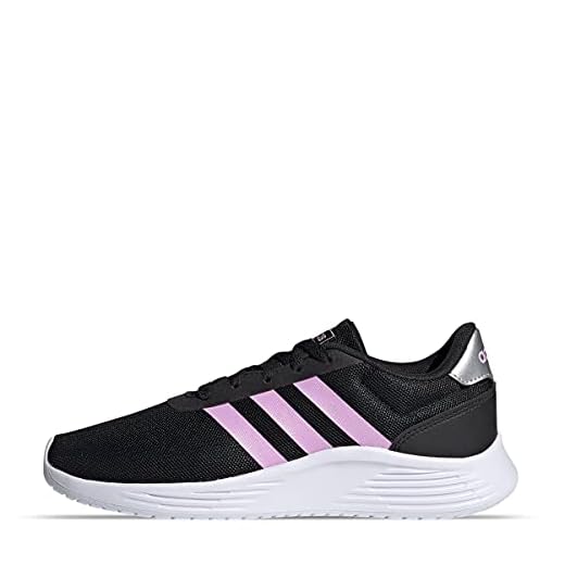 Adidas Tênis de corrida feminino, Core Black Clear Lilás Ftwr Branco, 5.5, Lite Racer 2.0