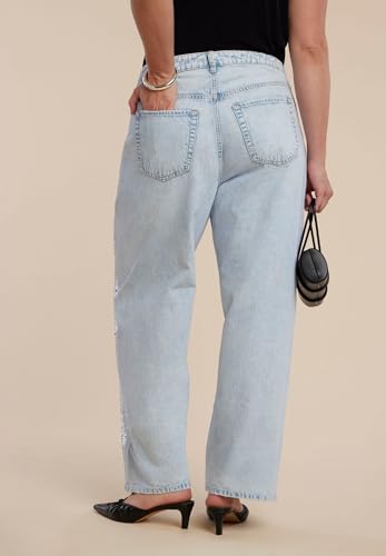 ELOQUII Women's Plus Size Sequin Front Jean3