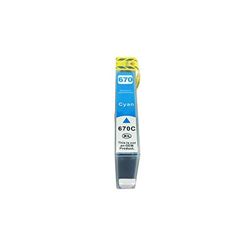 Kit cartucho de tinta para com 670XL Deskjet 4615 4625 5525 3525 compatível