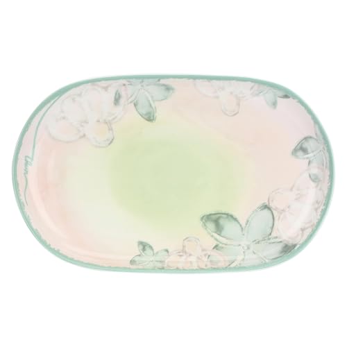 THUN - Piatto da portata Bloomia - porcellana - Collezione Giardino di primavera - 38 x 27 cm