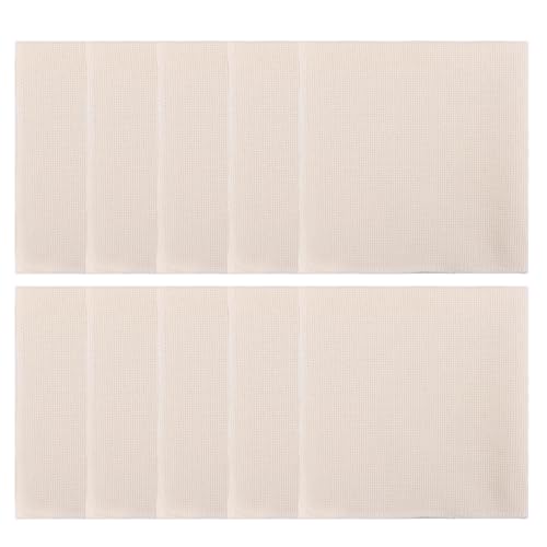 Image of 10pc 11 x 11 Inch Monks Cloth for Punch Needle,Coaster Punch, No Cutting Required, Ready to use
