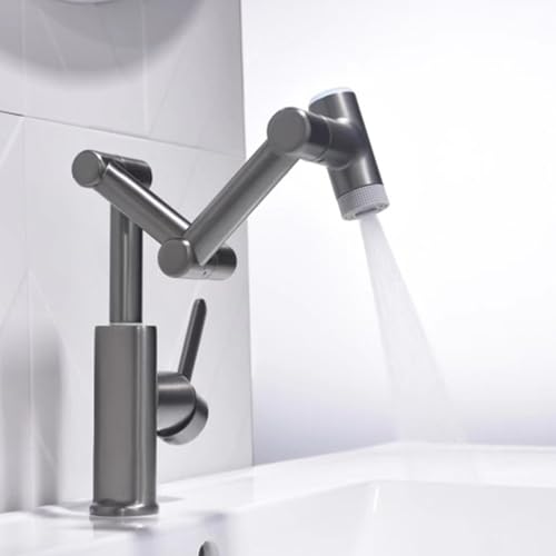 Robinet de lavabo pliant gris pistolet pour simplifier votre routine