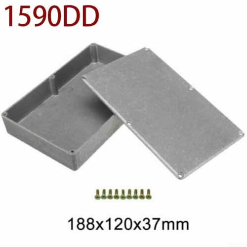 Boîtier en aluminium moulé sous pression étanche IP54 pour composants électriques - Boîtier de jonction pour appareils électroniques percables 1590 (1590DD (188 x 120 x 37 mm) – vue 6